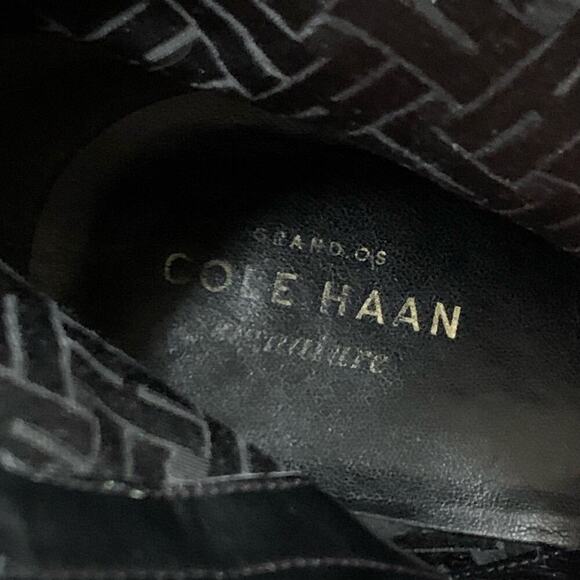 Cole Haan Womens Rhinecliff chunky Ankle Boots 9B  Black leather boot Block Heel - Picture 9 of 12